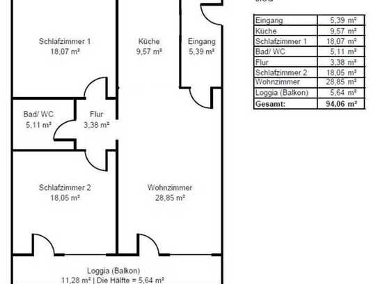 vollständig Renovierte 3-Zimmer-Wohnung mit Balkon und EBK in Hanau Steinheim