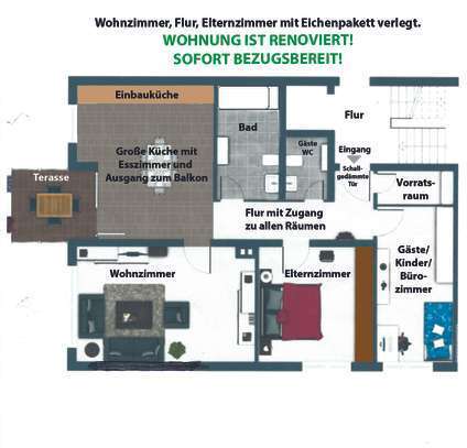 Barierefrei,Rollstuhlgängige, gepflegte 3-Zimmer-Wohnung mit Balkon, Keller und Garage in Ahlen