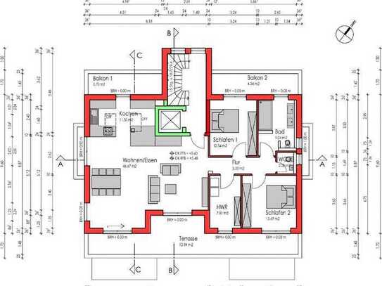 Penthousewohnung in Walzbachtal zu vermieten.