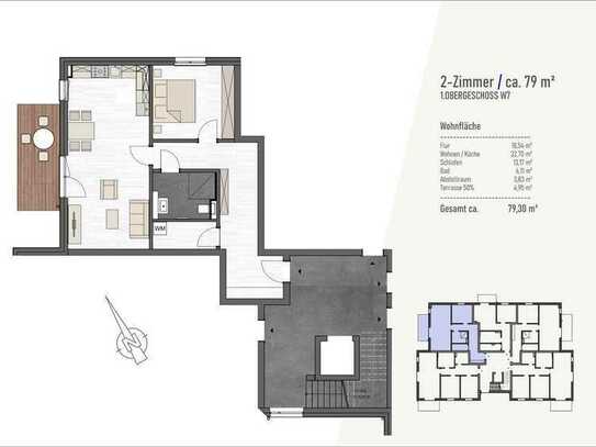 Neubau. Stilvolle 2-Zimmer-Wohnung mit Balkon in Wismar