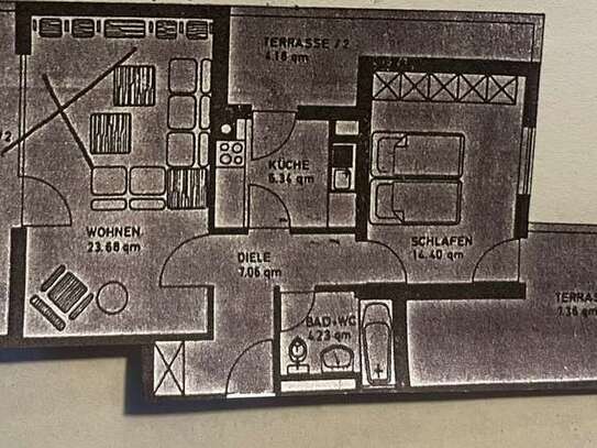 Exklusive 2-Raum-DG-Wohnung mit 3 Balkonen und Einbauküche in München Obermenzing