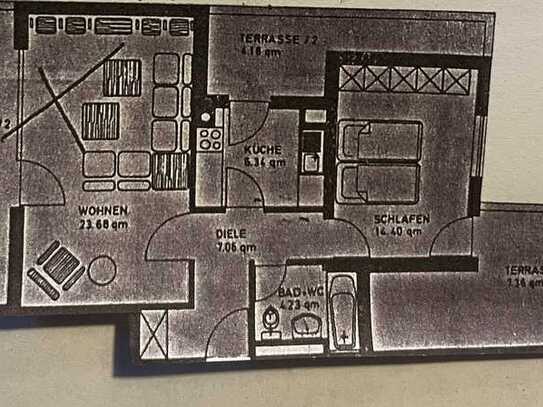 Exklusive 2-Raum-DG-Wohnung mit 3 Balkonen und Einbauküche in München Obermenzing