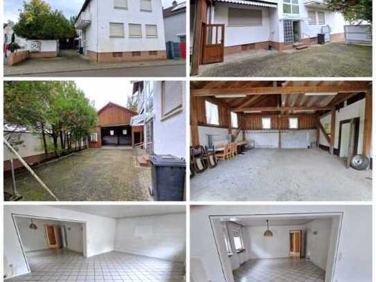 1-2 Fam.-Haus mit sehr gutem Raumangebot und Hof, Carport mit 50 m² und Gartenmöglichkeit