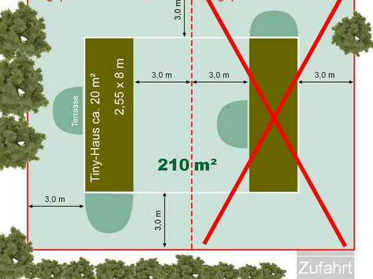 Baugrundstück Teilfläche B / Aufstellplatz für Tinyhaus bis 8m x 2,55m, Verkauf ohne Baubindung!