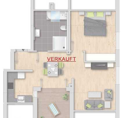 VERKAUFT! Exklusive, barrierefreie 2-Zimmer-Wohnung mit Panoramablick über Reichertshofen!