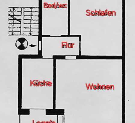 Zentrale 2-Zimmer-Wohnung mit Balkon und EBK in Oldenburg