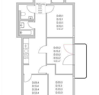 Zimmer Zimmer in der Nazarethkirchstraße 51 (Aufgang D)