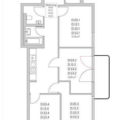 Zimmer Zimmer in der Nazarethkirchstraße 51 (Aufgang D)