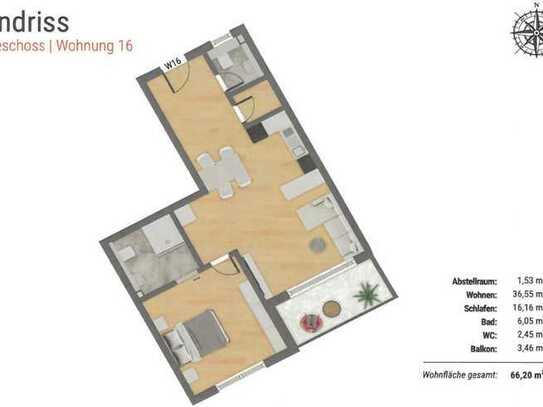 Erstbezug: Exklusive 2,5-Zimmer-Dachgeschosswohnung mit Balkon in Asbach-Bäumenheim