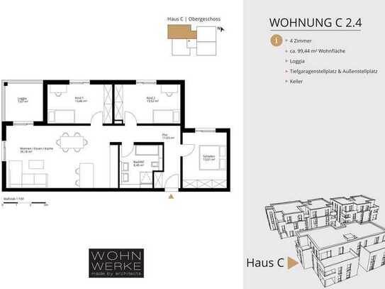 Whg C 2.4. - 4 Zimmer - Obergeschoss