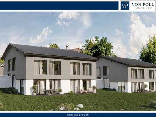 Neubauprojekt: Vier moderne Doppelhaushälften mit 184m² Wfl., Wärme-Pumpe, schönem Garten, PV mögl.