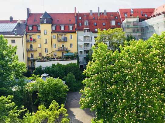 Helles möbliertes 1 Zi. Apartment mit Südbalkon im Glockenbachviertel