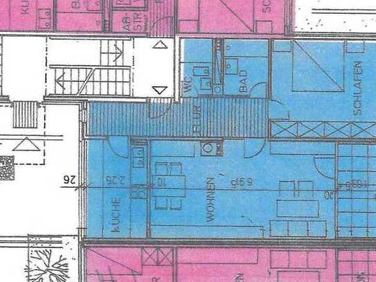 helle, gut geschnittene 2 Zimmerwohnung EG