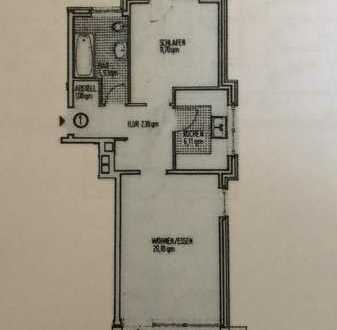 Hude, zentral gelegene 2 Zimmerwohnung im renovierten Zustand mit neuem Bad, Garten, Keller, Stellpl