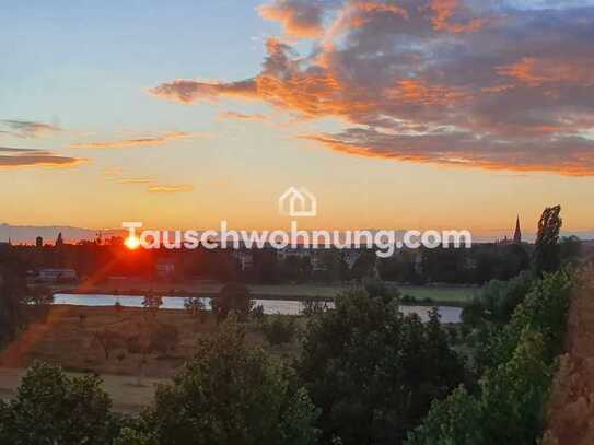 Tauschwohnung: Maisonette direkt an der Elbe