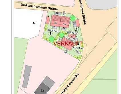 2 schöne Bauplätze für je eine Doppelhaushälfte in Dinkelscherben zu verkaufen.