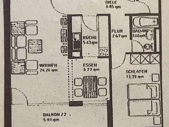 Geschmackvolle 2,5-Zimmer-Wohnung mit Balkon in München Obermenzing