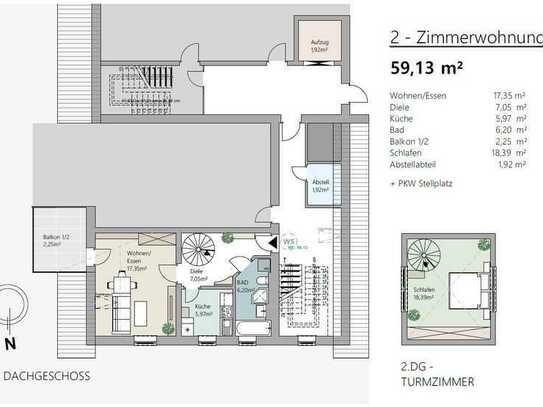 2-Zimmer Wohnung Cham - Altenstadt zu vermieten