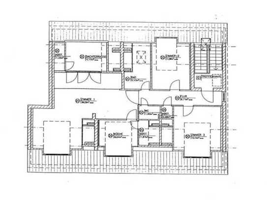 95 qm Penthouse-/Dachgeschosswohnung in zentraler Lage