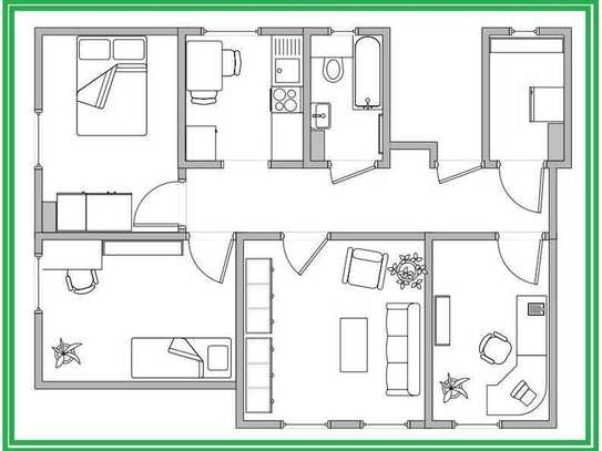 Schöne 3-4-Zimmer-Dachgeschosswohnung in Delmenhorst