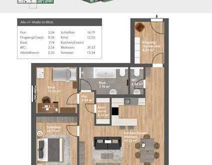 7TÄLER WOHNEN Dietfurt: Neubau 3-Zimmer-Erdgeschoss-Wohnung mit Aufzug u. Tiefgarage /provisionsfrei