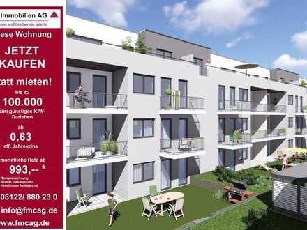 +++ Zentrumsnah und doch im Grünen +++ Schöne 2-Zi.-Whg. mit priv. Gartenanteil - KfW-40 Förderung!