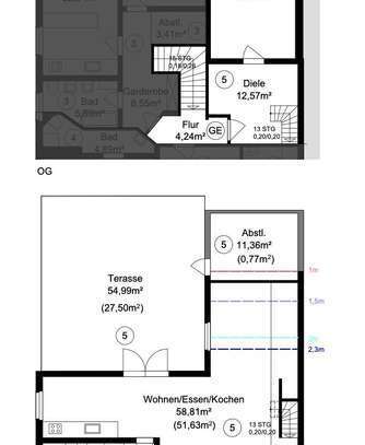 Schöne 2 Zimmer Maisonettewohnung mit Loftcharakter und großer Dachterasse