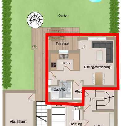 Gemütliche 1-Zimmerwohnung mit Terrasse