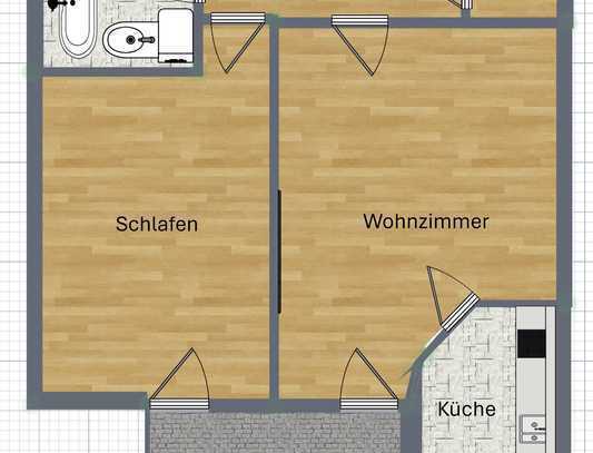 Geschmackvolle 2-Zimmer-Wohnung mit Balkon in Bonn. Erstbezug nach Sanierung