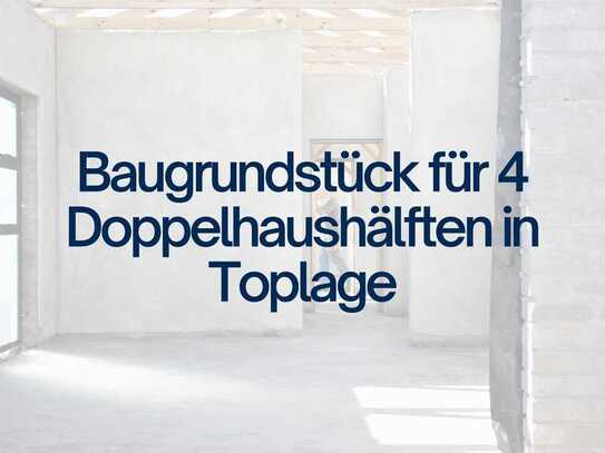 TOPLAGE in Quickborn - Baugrundstück mit Bauvorbescheid für 2 Doppelhäuser mit 480 m² Wfl