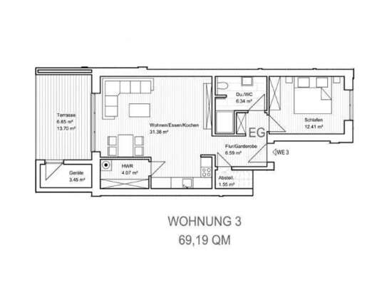 2-Zimmer-Neubau in Oldenburg-Bümmerstede mit Garten