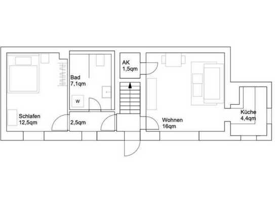 2-Zimmer-Wohnung mit EBK, Kernsanierung 2022