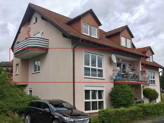 Gepflegte 3-Zimmer-Hochparterre-Wohnung mit Balkon in Stadtprozelten