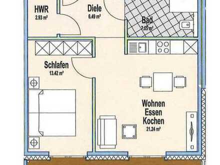 Kleine Mietwohnung (57 m² Wohnfläche) im Neubau mit Balkon in Laer!