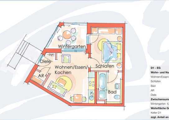 Exklusive 2-Raum-Erdgeschosswohnung mit gehobener Innenausstattung und Wintergarten in Fürth