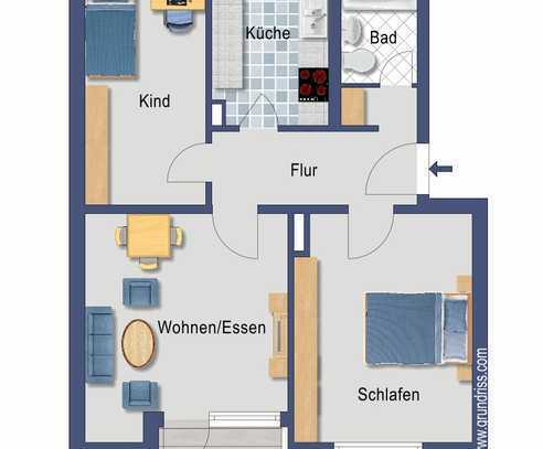 Kapitalanlage - Eigentumswohnung - vermietet im 4.OG rechts ohne Fahrstuhl