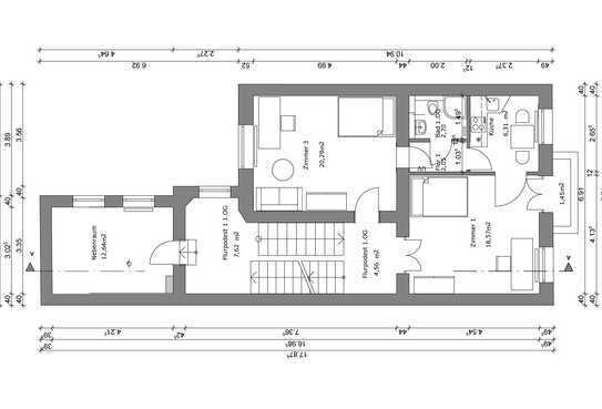 Modernisierte 2-Zimmer-Wohnung mit Balkon in Ottostraße, aachen