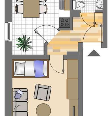 1 Zimmer Wohnung für Studenten oder Auszubildende!