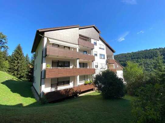 Idyllisch gelegene 2-Zimmer-Wohnung mit sonnigem Balkon, Kellerraum und Außenstellplatz