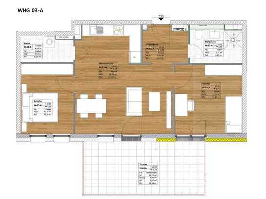 Moderne altersgerechte Wohnung mit sonniger Terrasse im Energiesparhaus Trier-Kürenz