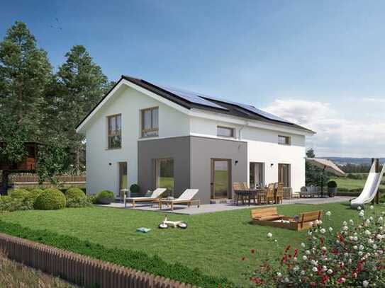 200qm Villa mit großem Garten und schöner Aussicht auf der Schillerhöhe. Bauen mit Living Haus.