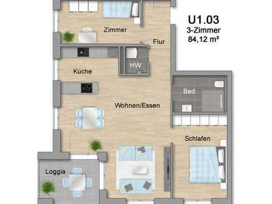 Bezugsfertig: Betreutes Wohnen :: 3-Zimmerwohnung - St. Georgen im Schwarzwald