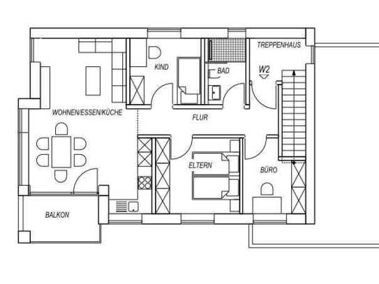 Gemütliche 4-Zimmer-Neubauwohnung mit Balkon