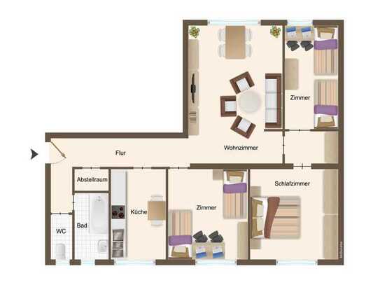 Charmante 4-Zimmer-Wohnung mit Gestaltungspotenzial in Parkstadt