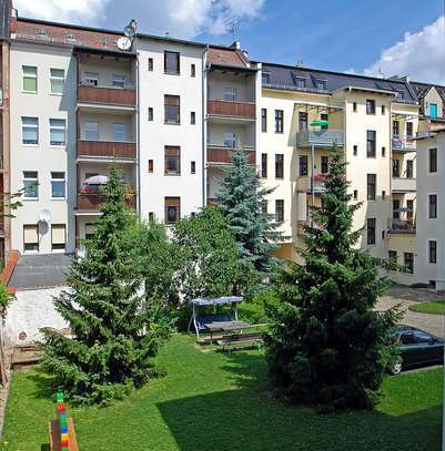 Erstbezug nach Komplettsanierung! Helle, ruhige 3-Raumwohnung im ruhigen Gartenhaus.