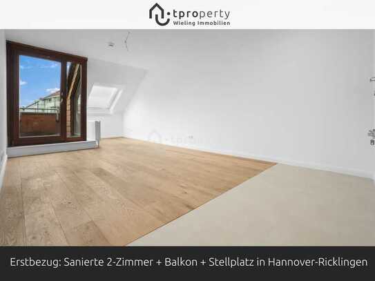 Erstbezug: Sanierte 2-Zimmer + Balkon + Stellplatz in Hannover-Ricklingen