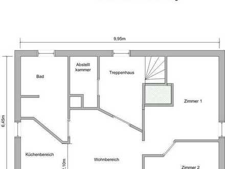 Gemütliche 44m² Nichtraucher- Wohnung mit Einbauküche im DG eines freistehenden Hauses