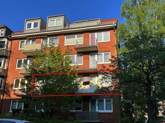 VERMIETETE ETW==BARMBEK- SÜD=GLUCKSTR=4-ZIMMER-ETW=ca. 70 QM=BALKON= GARAGE UND STELLPLATZ INKL.