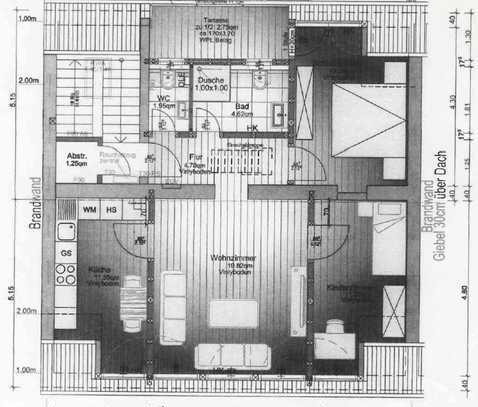 Exklusive 3-Zimmer-Dachgeschosswohnung (3.OG) in Düsseldorf