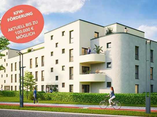 FRANKLIN - urbanes Wohnen in Mainufernähe | Großzügige 2-Zimmerwohnung mit sonnigem Balkon